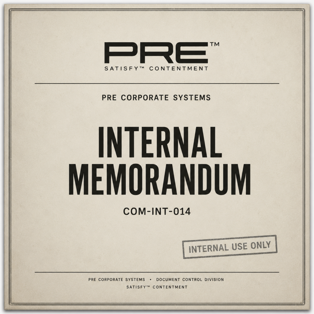 Internal memo 1.1