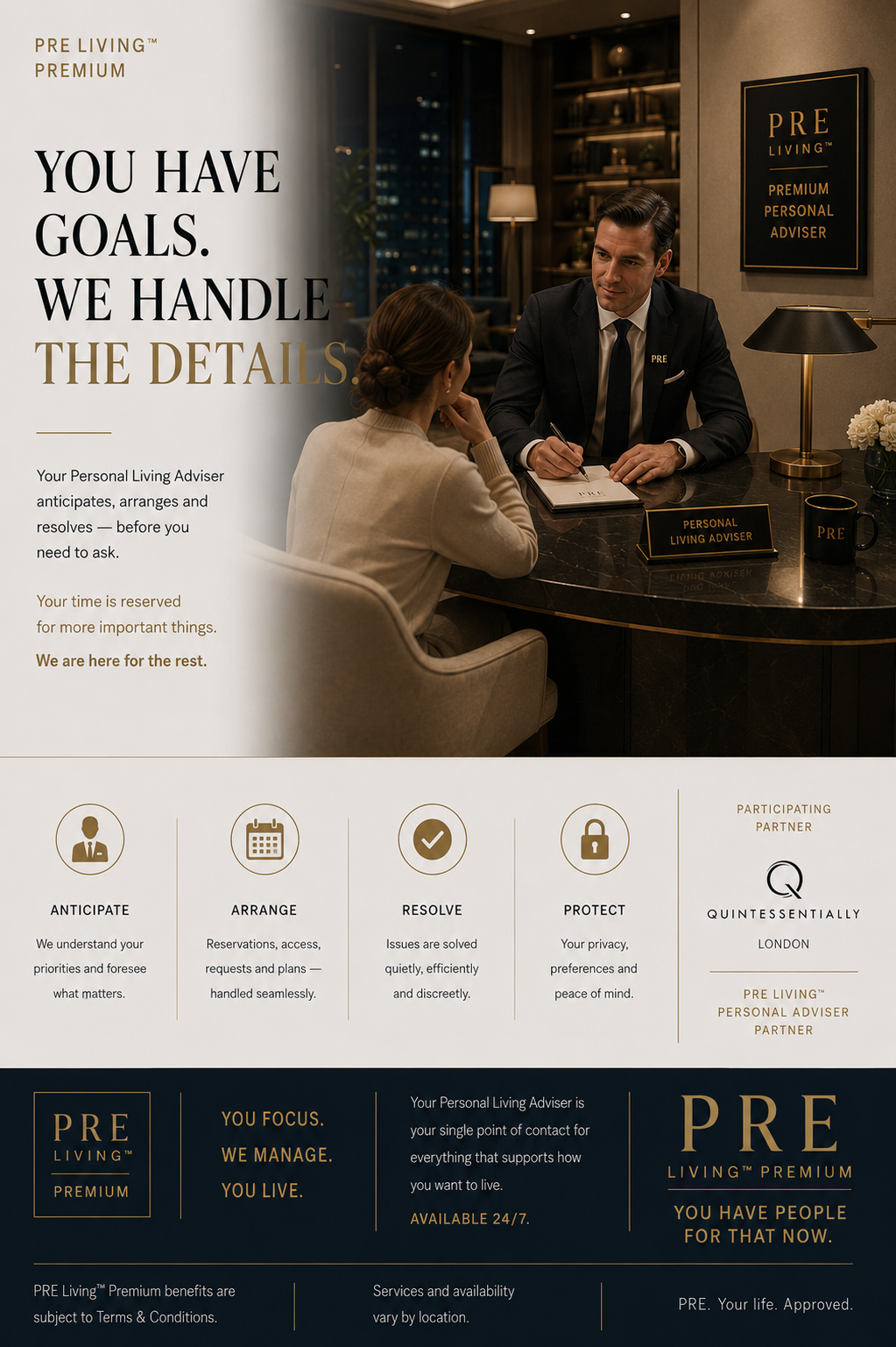 PRE Living Premium Personal Living Adviser campaign